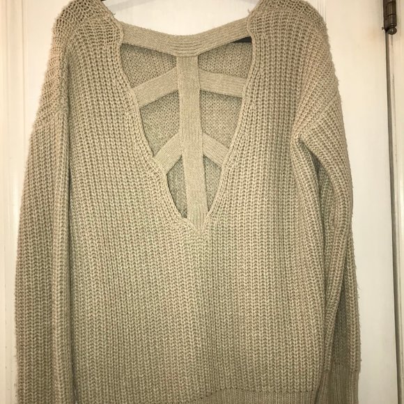 Urban Outfitters Sparkle Fade Cross Back Sweater - Picture 3 of 3